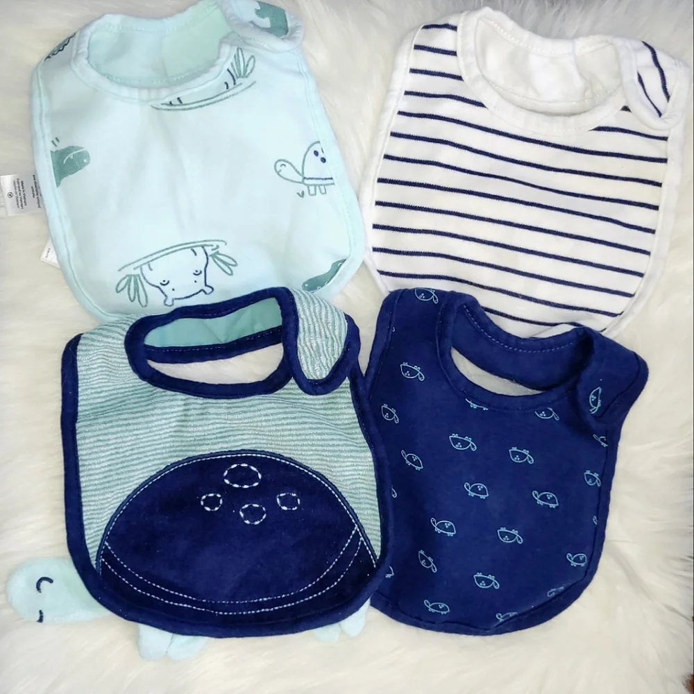 Carter's | Turtle Teething Bibs | 4-Pack